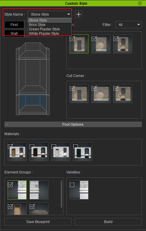 Customizing building styles