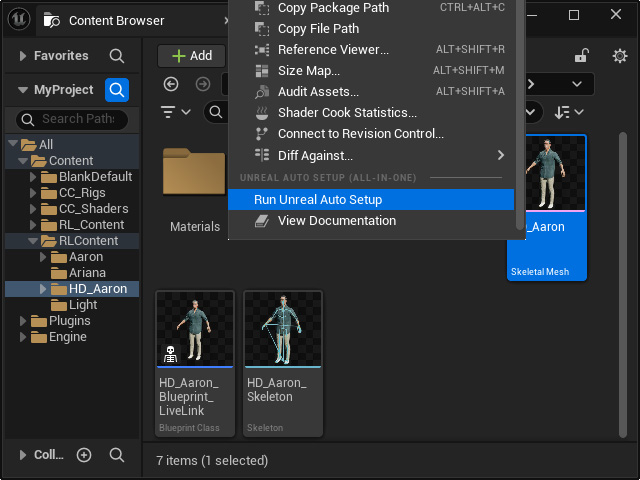 Creating CC Control Rig - Live Link Workflow