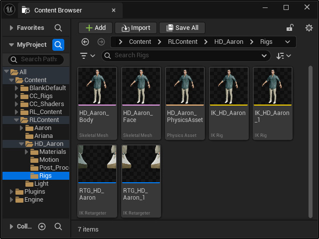 Creating CC Control Rig - Live Link Workflow
