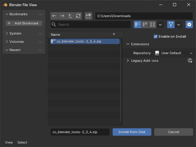 Install Character Installing Character Creator & iClone Auto-setup for Blender