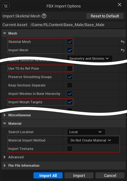 Importing Character FBX Files to Unreal Engine