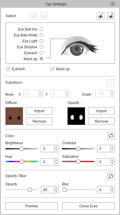 Eye Makeup Computer Makeup