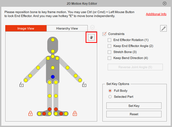 Editor tools and shortcuts, 2D Animation