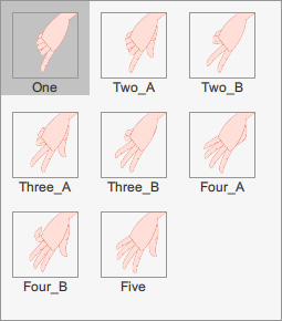 Doodle hand gestures cartoon minimalistic male Vector Image