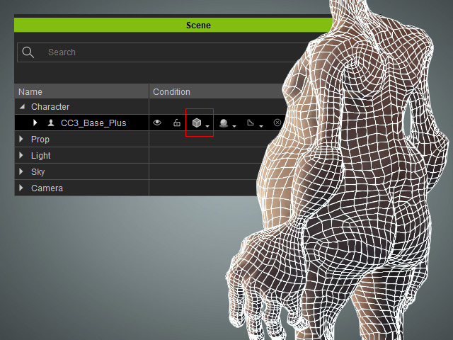 Character Creator 4 Online Manual - Smoothing Mesh Faces with Delta Mush