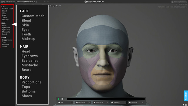 Exporting Head Mesh For Creating MetaHuman