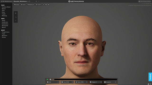 Exporting Head Mesh For Creating MetaHuman