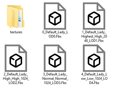 Exporting Character with LOD from Different Versions