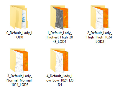 Exporting Character with LOD from Different Versions