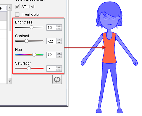 edit sprite colors for crazytalk animator pro 2