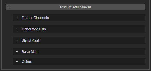 Texturing Control Panel Texture Adjustment
