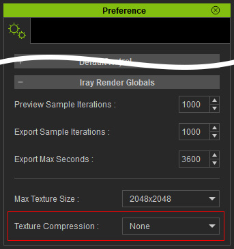 Texture Size and Compression Settings