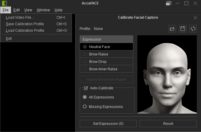 AccuFACE Mocap Profile