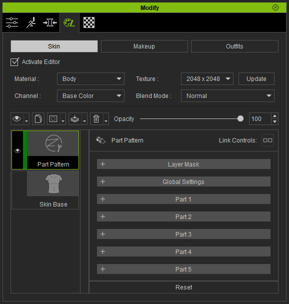 Using Part Pattern Tool