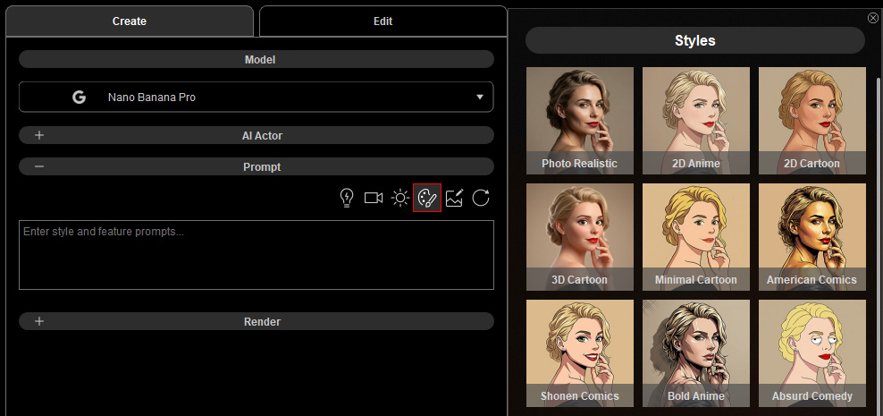 Preset Prompts - Styles