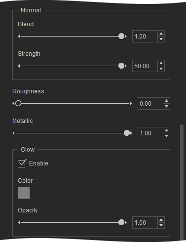 Settings in Appearance Editor - Eyeshadow