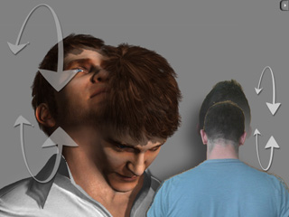 Head Rotation Effect Capturing Head Rotation