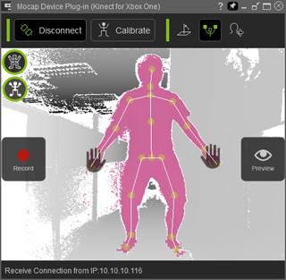 Using Body Command Feature to Preview or Record